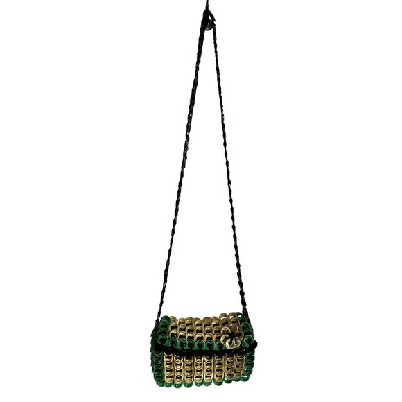 Handmade Vintage Artsy Bottle Cap Crochet Cross Body Purse One Of A Kind - Picture 3 of 4